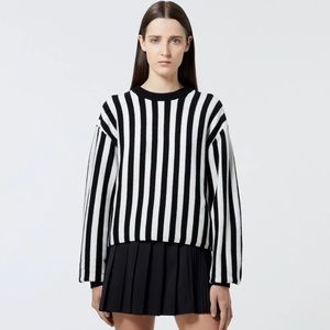 THE KOOPLES Black Striped Crew-neck Sweater **like new**
